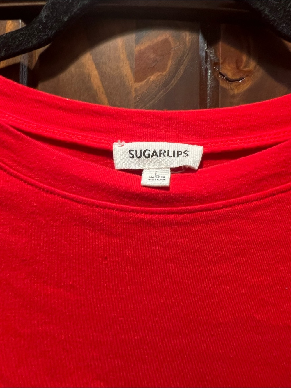 Sugarlips Red Ruffle Sleeve Tee - Picture 2 of 2